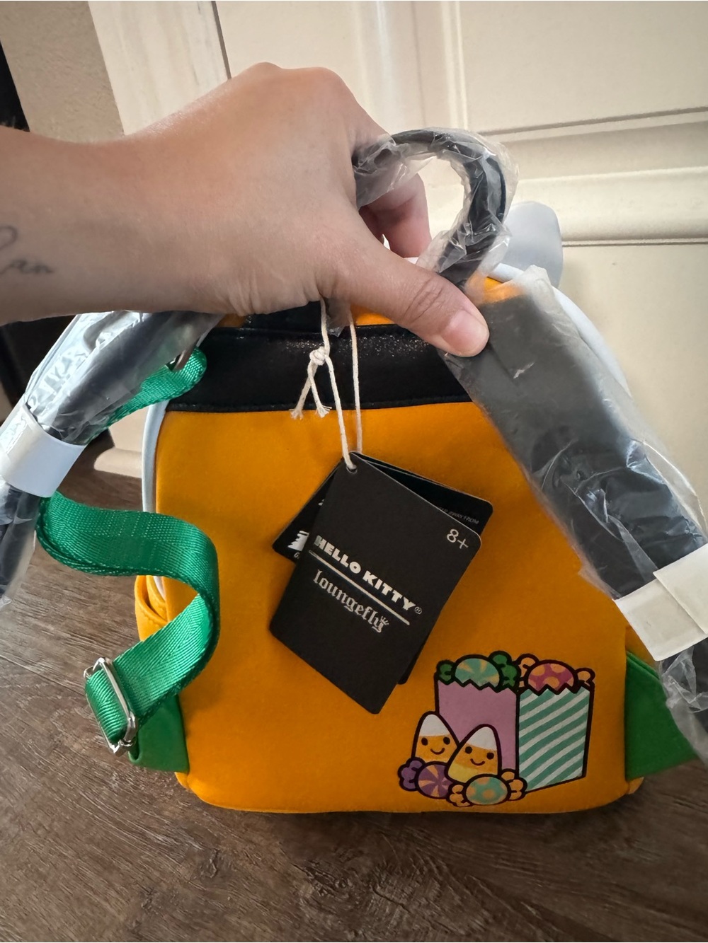 Loungefly White & Yellow Hello Kitty Pumpkin Mini Backpack - Picture 5 of 7